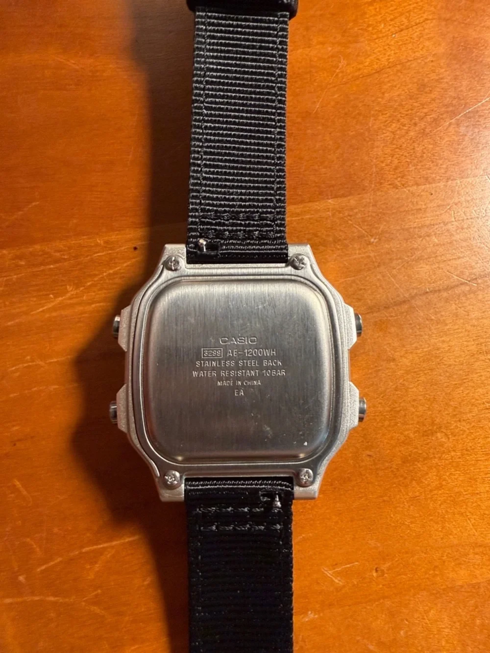 Casio AE 1200 WHD Silver and Black Digital World Time Watch aftermarket strap - Picture 2 of 9
